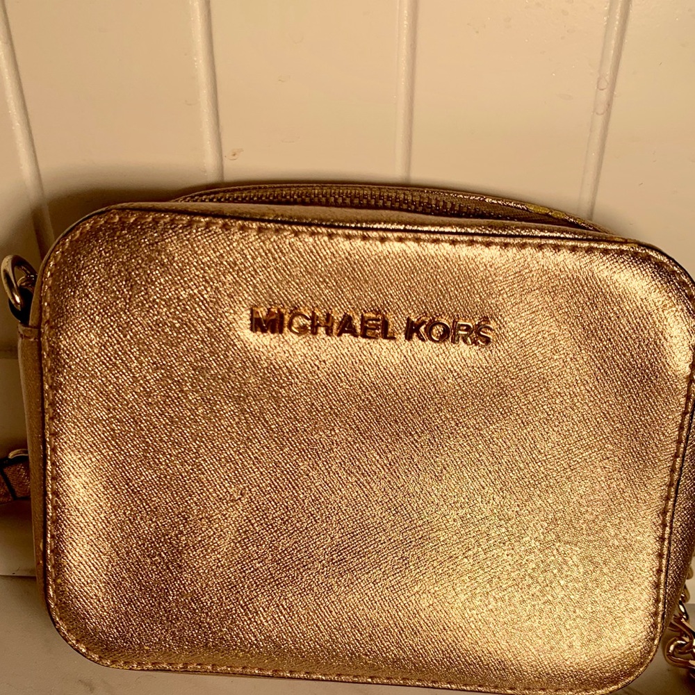 Michael Kors gold Crossbody purse